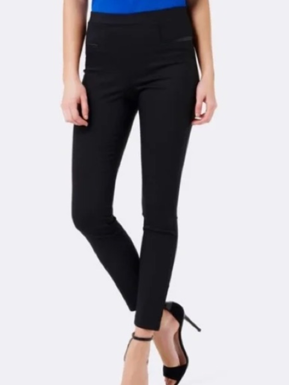 Michael Michael Kors Stretch Pull-On Pants - Black - Large